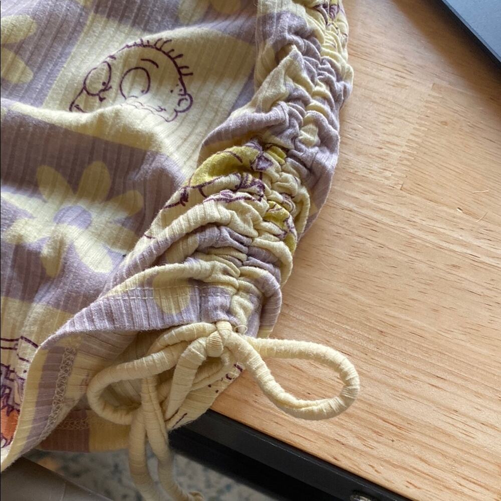 Nickelodeon Rugrats Purple Ribbed Ruched Tank Top - Picture 4 of 5